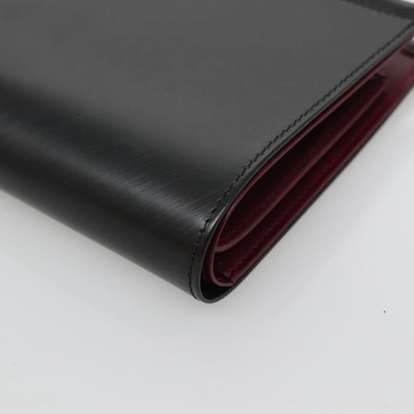 CARTIER Trinity Wallet Bag Hand Bag Leather Black Auth 131637V - Picture 8 of 16